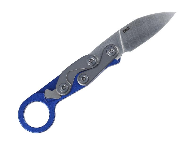 Couteau CRKT Provoke EDC - manche 12 cm alu bleu