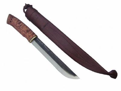 COUTEAU LEUKU 18 CM H. MERIMAA BOULEAU MADRE