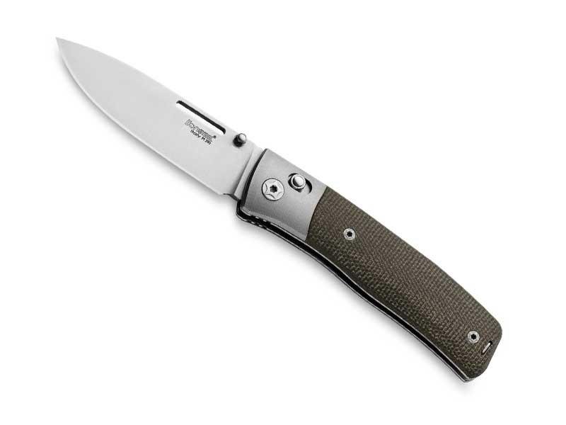 Couteau Lionsteel Nini  - manche 9,5 cm plaquettes micarta vert