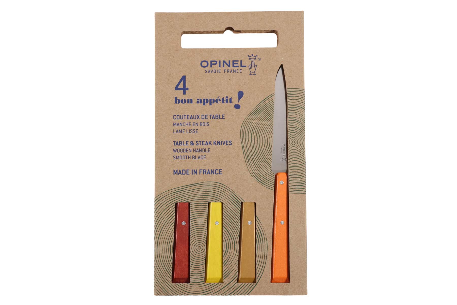 Coffret Opinel Bon Appétit agrumes - 4 couteaux de table