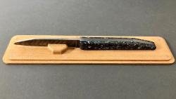 Couteau Le Terril Damasteel par Charles Canon - manche en coquilles de moules  Damasteel