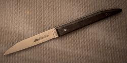 Couteau pliant Charles Canon - manche 12 cm charbon brut.