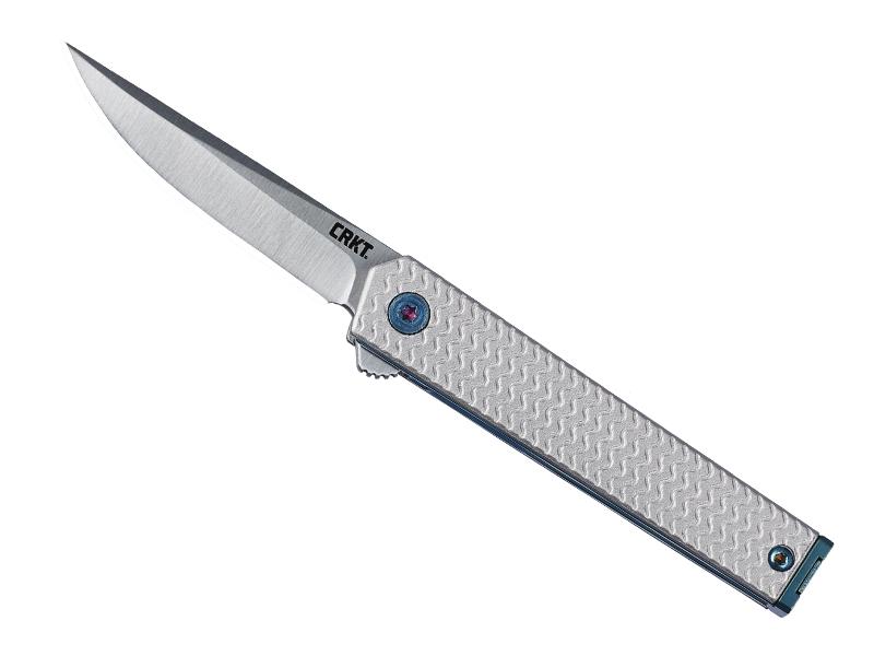 Couteau pliant CRKT Microflipper - manche 8,5 cm alu gris