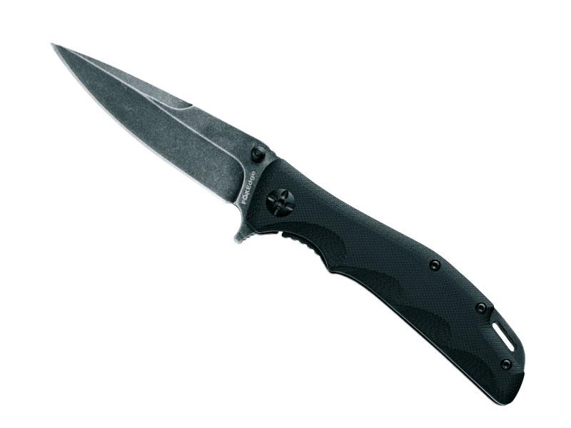 Couteau FOX EDGE Mandatory Fun - manche 11 cm G10 noir au recto et acier inox au verso