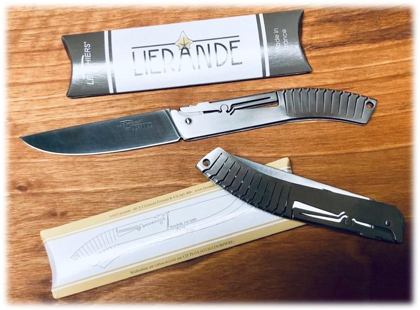 Le Couteau Par La Lame COUTEAU LE THIERS PAR LIÉRANDE - LAME INOX - MANCHE INOX MAT