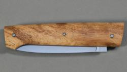 Couteau "AG335" par Adrien Giovannetti - Hêtre échaudé stabilisé