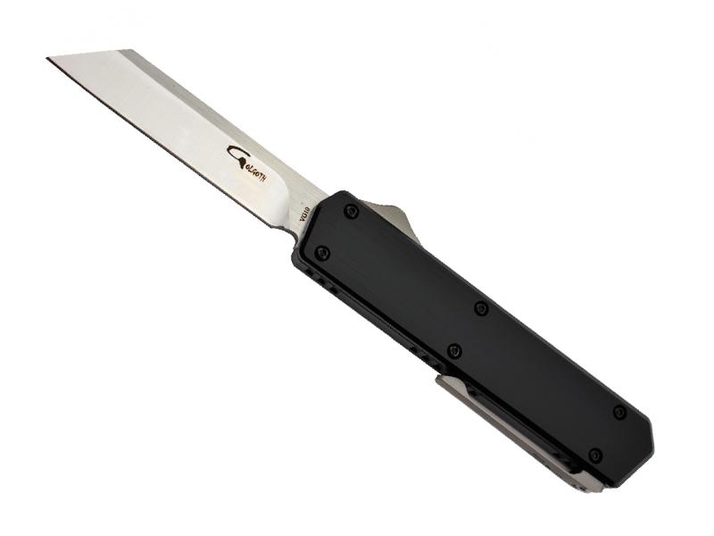 Couteau automatique Golgoth G13W Wharmcliffe - manche 11,5 cm aluminium noir