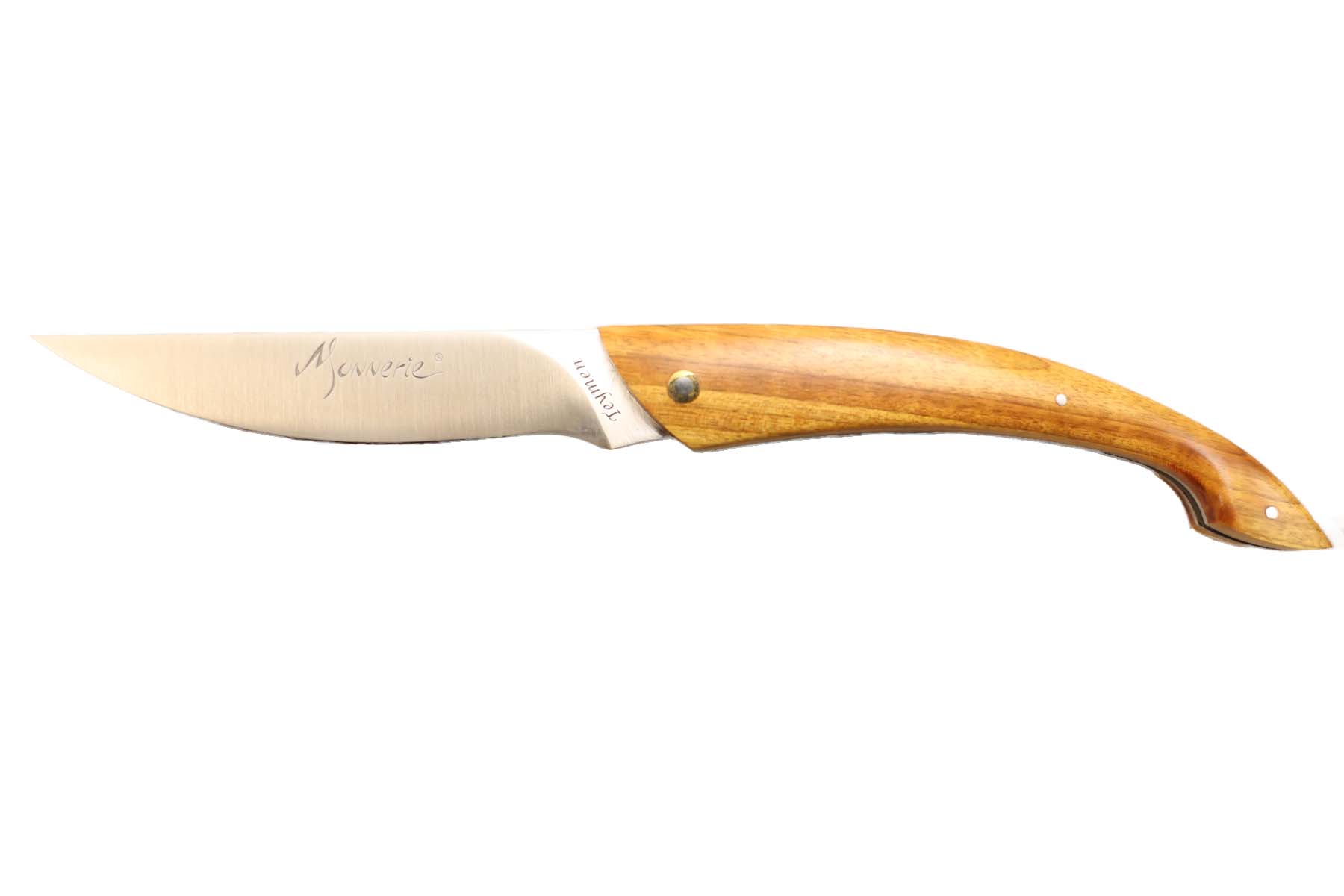 Couteau pliant artisanal modèle Monnerie de la coutellerie Teymen - Pistachier