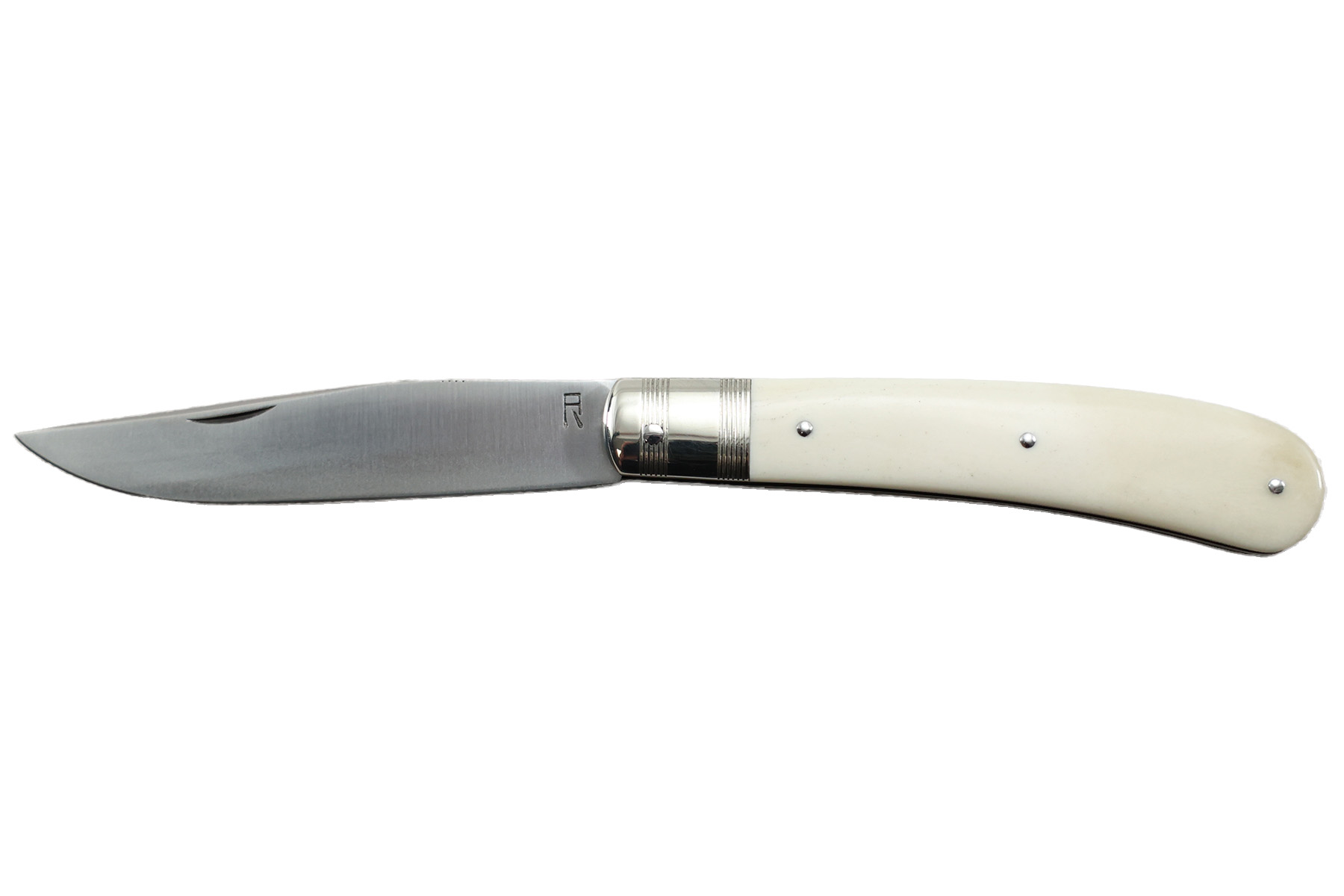 Couteau pliant modèle " Yatagan "par Romain Alvarez - Os