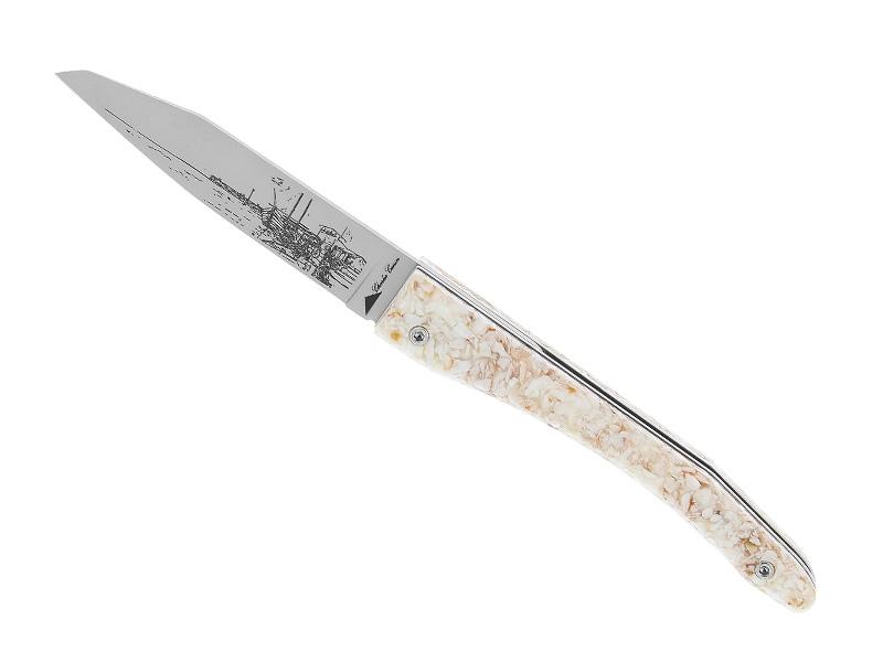Couteau pliant piémontais Charles Canon - manche 11,5 cm  saint Jacques