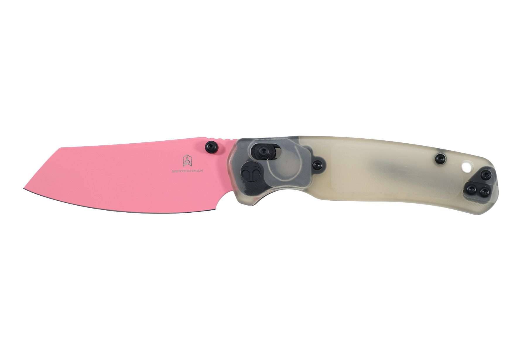 Couteau Bestechman Cicada's wing pink jade