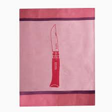 Torchon Opinel Rouge "Le couteau"