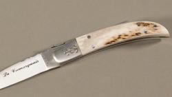 Couteau régional Le Camarguais n°10 trident forgé - 9 cm bois de cerf