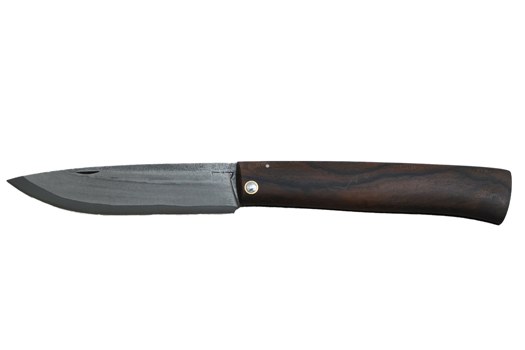 Couteau pliant artisanal de La Forge de la rivière "Nicolas Bertet" - Ziricote