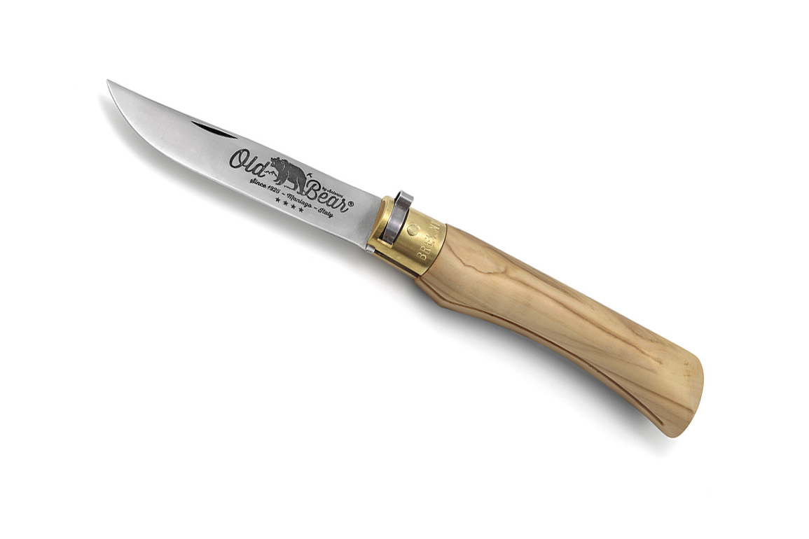 Couteau pliant Old Bear taille XL - manche 13 cm olivier