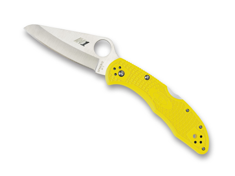 Couteau pliant Spyderco Salt 2 - manche 10 cm jaune