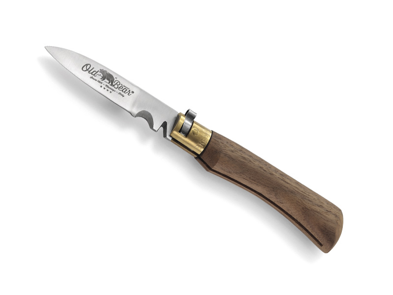 Couteau de bricolage Old Bear - manche 11 cm noyer traité à l'huile
