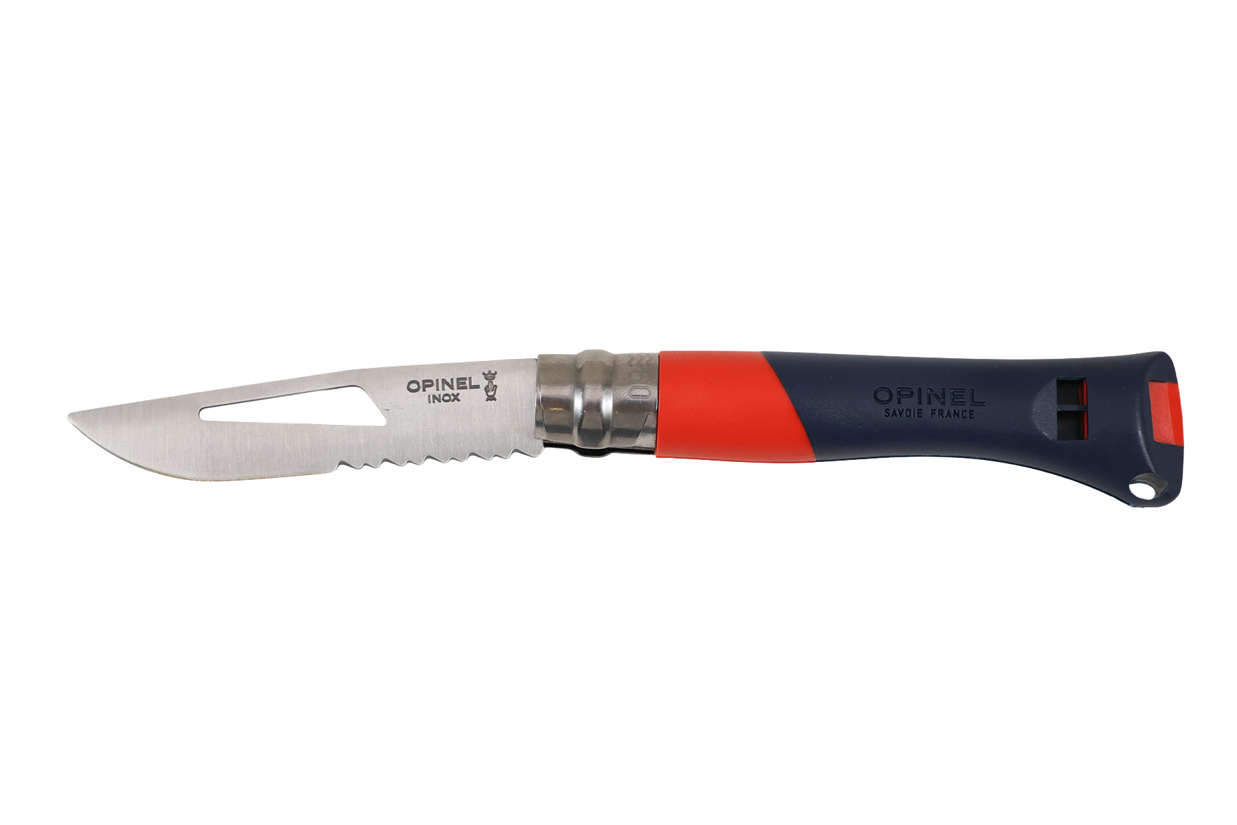 Couteau Opinel N°09 Océan rouge - Lame inox semi-crantée