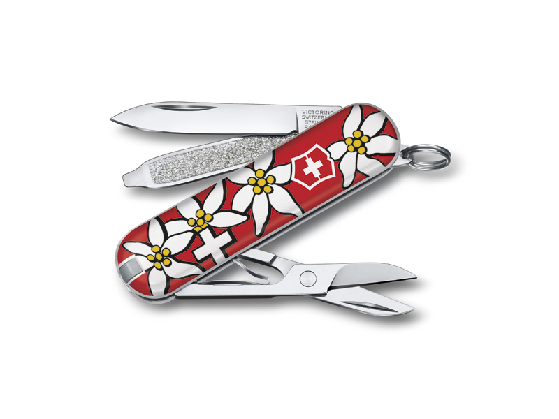 Canif  Classic SD motif Edelweiss - manche 58 mm