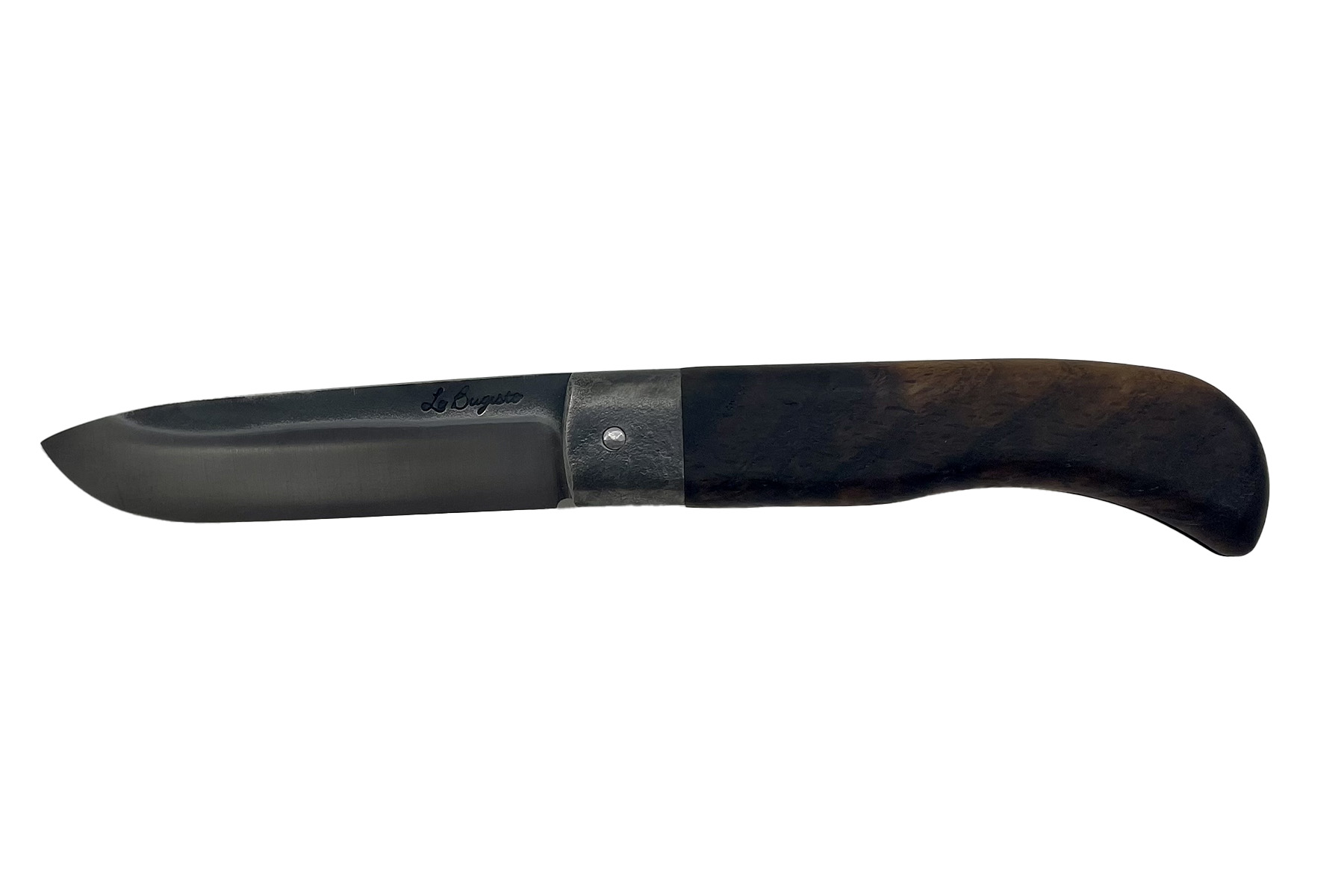 Couteau artisanal pliant Frédéric Maschio modèle Le Bugiste - vieux chêne