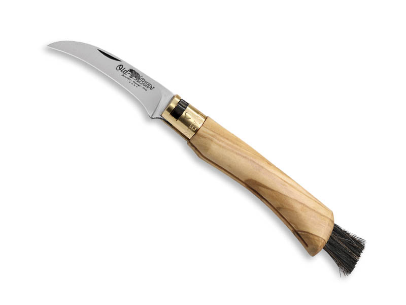 Couteau pliant à champignons Old Bear - manche 11 cm olivier