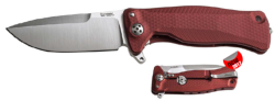 Couteau pliant Lionsteel SR11 - manche monobloc SOLID® 12 cm aluminium rouge