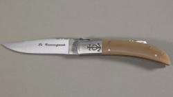 Couteau régional Le Camarguais n°12 trident forgé- 10,5 cm Pointe de corne