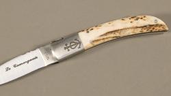 Couteau régional Le Camarguais n°12 trident soudé- 10,5 cm bois de cerf