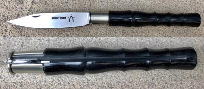 Couteau Nontron modèle Libellule ébène 9 cm